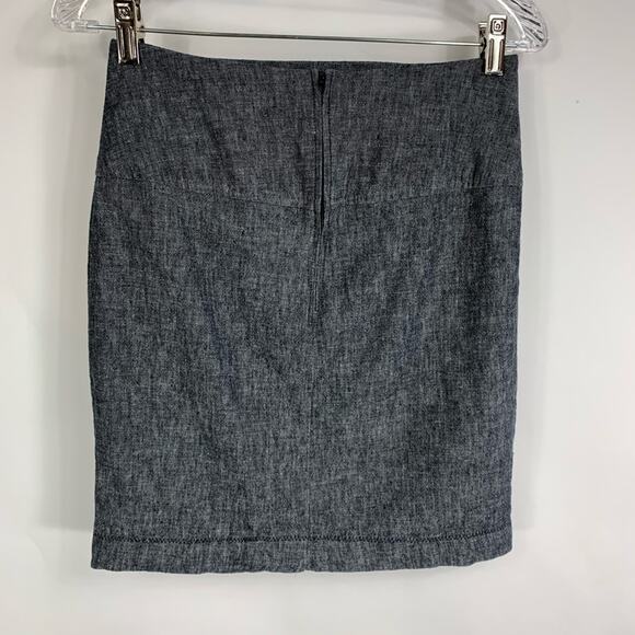 IZ Byer Black Heathered Skirt Buttons Sz 5 - Picture 2 of 4